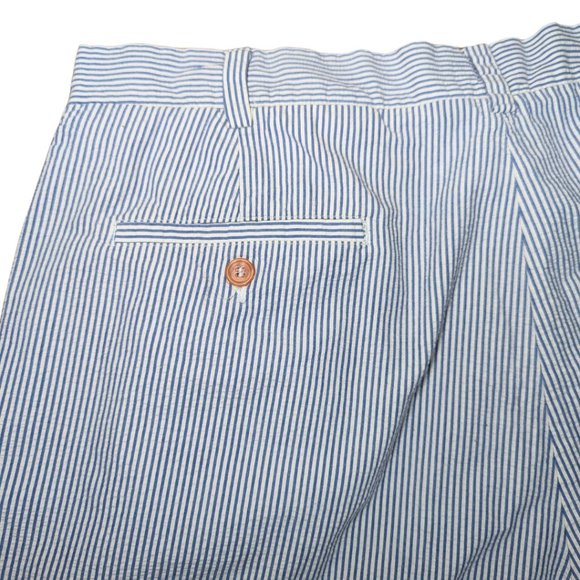 J.Crew Seersucker Striped Shorts Size 38 Cotton Lightweight Blue & White Casual - Picture 5 of 7